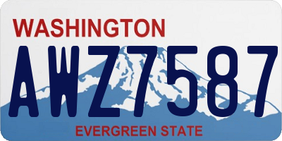 WA license plate AWZ7587