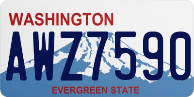 WA license plate AWZ7590
