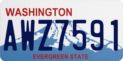 WA license plate AWZ7591