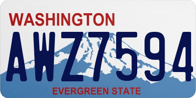 WA license plate AWZ7594