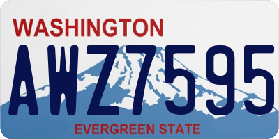 WA license plate AWZ7595