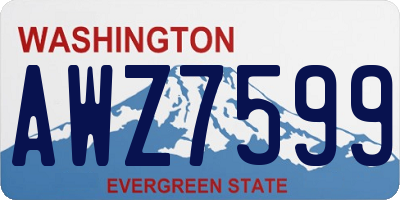 WA license plate AWZ7599