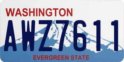 WA license plate AWZ7611
