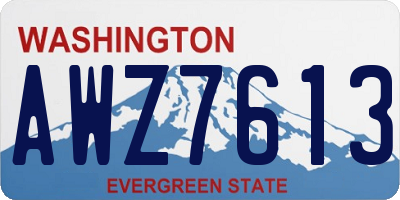 WA license plate AWZ7613