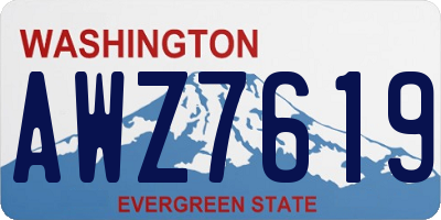 WA license plate AWZ7619