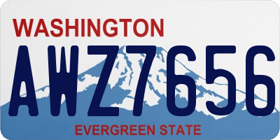 WA license plate AWZ7656