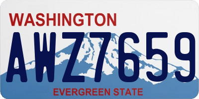 WA license plate AWZ7659