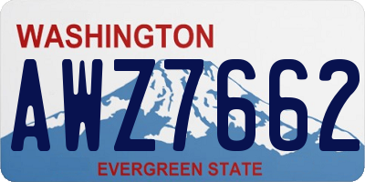 WA license plate AWZ7662