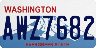 WA license plate AWZ7682