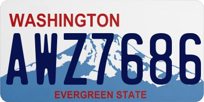 WA license plate AWZ7686