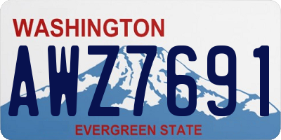 WA license plate AWZ7691