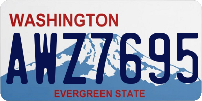 WA license plate AWZ7695