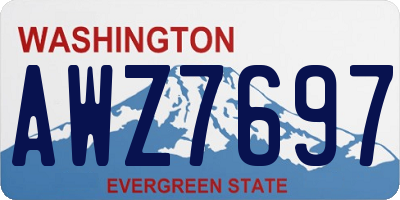 WA license plate AWZ7697