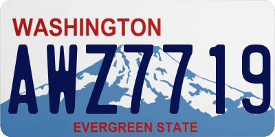 WA license plate AWZ7719