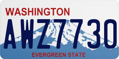 WA license plate AWZ7730