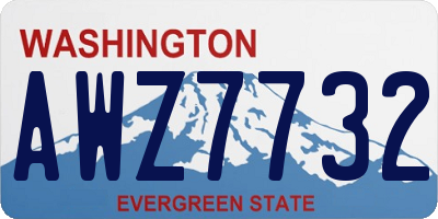 WA license plate AWZ7732