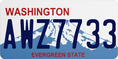 WA license plate AWZ7733