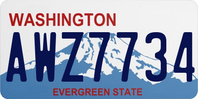 WA license plate AWZ7734