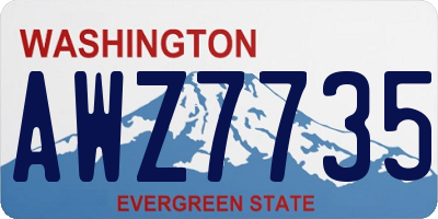 WA license plate AWZ7735