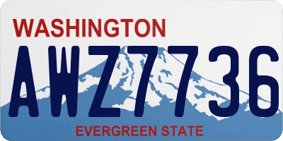 WA license plate AWZ7736