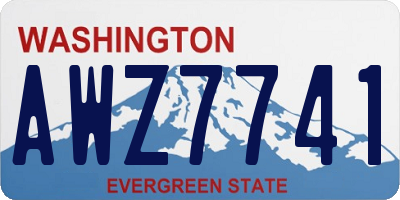 WA license plate AWZ7741