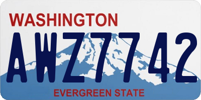 WA license plate AWZ7742