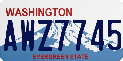 WA license plate AWZ7745