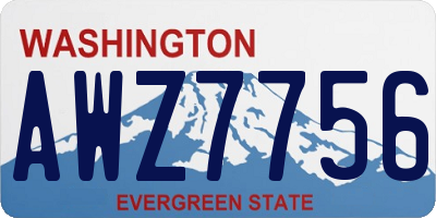 WA license plate AWZ7756