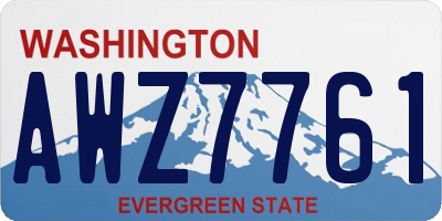 WA license plate AWZ7761