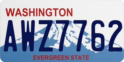 WA license plate AWZ7762