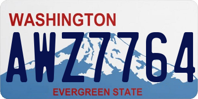 WA license plate AWZ7764