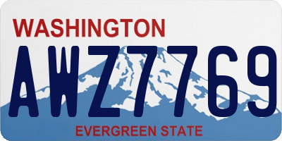 WA license plate AWZ7769