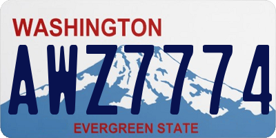 WA license plate AWZ7774