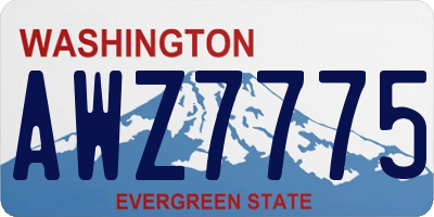 WA license plate AWZ7775