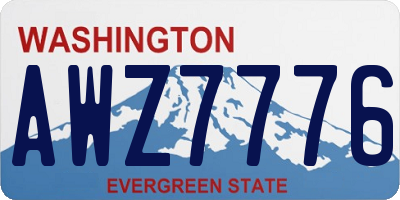 WA license plate AWZ7776