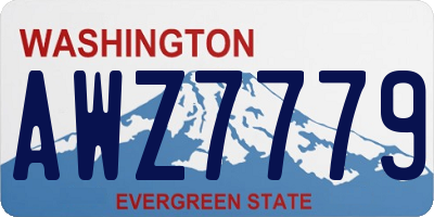 WA license plate AWZ7779
