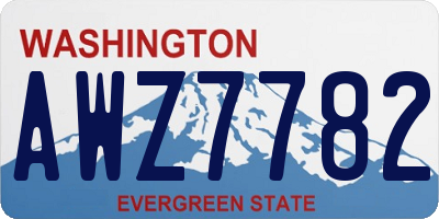 WA license plate AWZ7782
