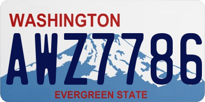 WA license plate AWZ7786