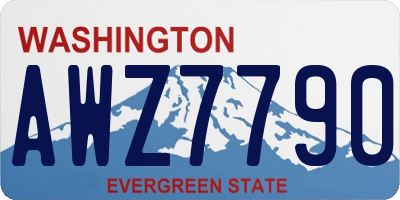 WA license plate AWZ7790