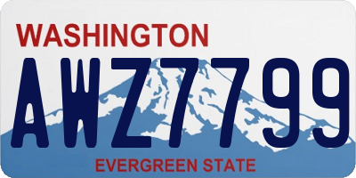 WA license plate AWZ7799
