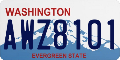 WA license plate AWZ8101