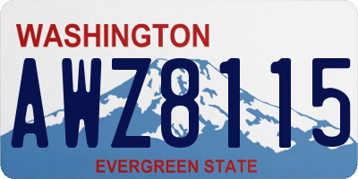 WA license plate AWZ8115