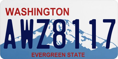 WA license plate AWZ8117
