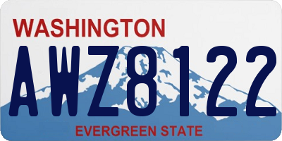 WA license plate AWZ8122