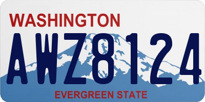 WA license plate AWZ8124