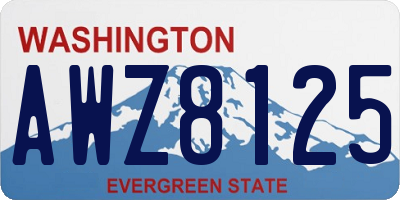 WA license plate AWZ8125