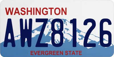 WA license plate AWZ8126