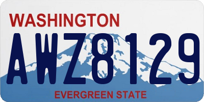 WA license plate AWZ8129