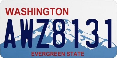 WA license plate AWZ8131