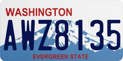 WA license plate AWZ8135